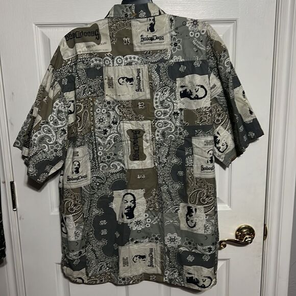 🔥🔥 SNOOP DOGG CLOTHING COMPANY - AOP Short Sleeve Button Down Shirt  2XL - *RE - Picture 5 of 16